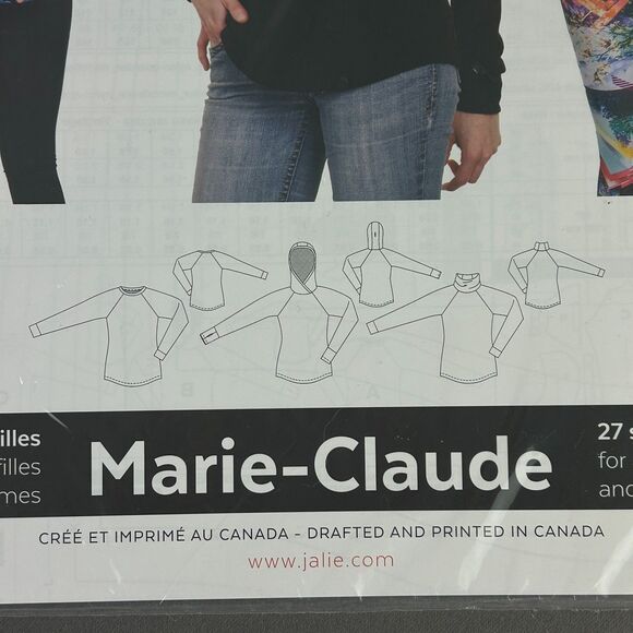 Jalie 3667 Marie Claude Long Sleeve Raglan Pullover Sewing Pattern 27 Sizes - Picture 8 of 10
